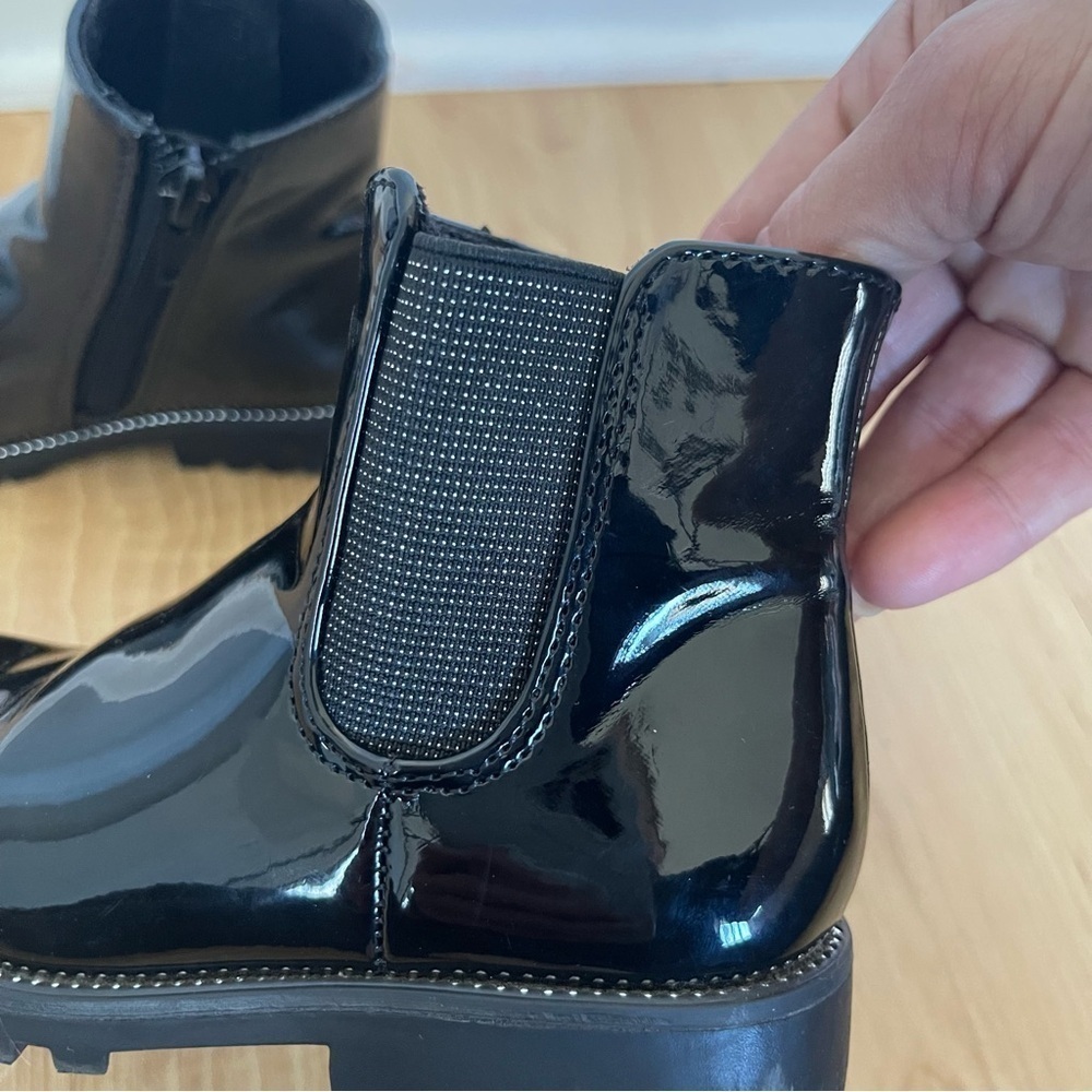 Mix No. 6 Chelsie Size 9M Ankle Booties Toddler Patent Leather Size Zip Boots - Picture 5 of 10